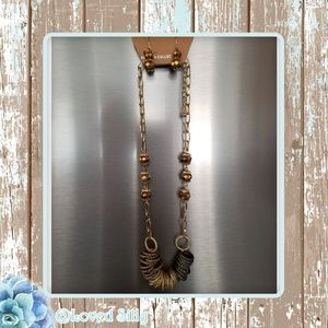 NWT Multi colored ring necklace with earrings